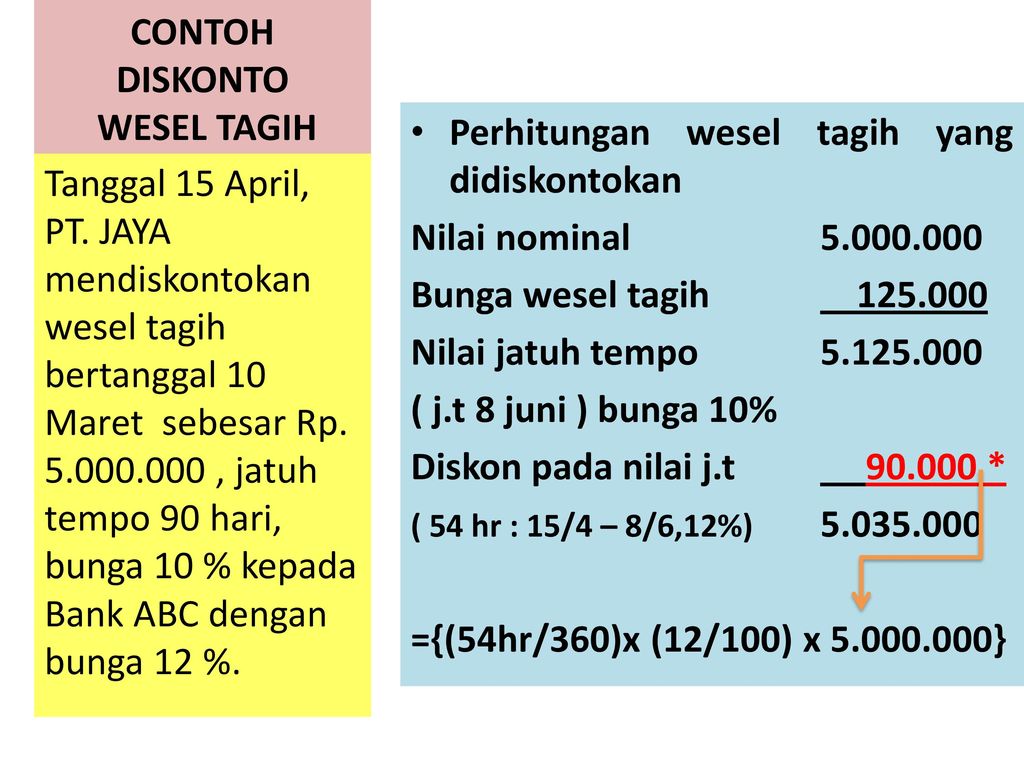 44 Contoh Soal Wesel Tagih Yang Didiskontokan Terbaik Informasi